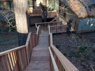 Newly constructed outdoor staircase
